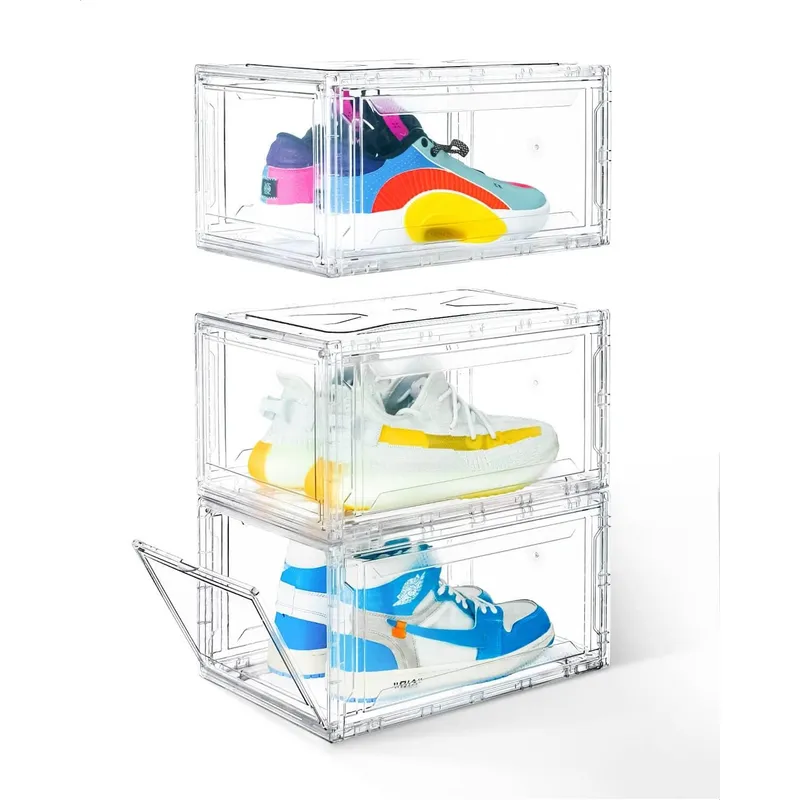 WAKESHOME - Caja Para Zapatos Transparente Organizador Zapatos Apilable