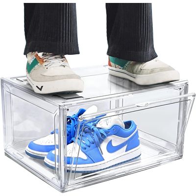 Imagen 2 del producto Caja Para Zapatos Transparente Organizador Lateral Apilable.