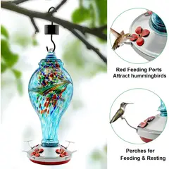 GENERICO - Comedero y Bebedero Para Colibríes Vidrio Exteriores1065 Ml