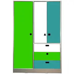 MUEBLES KIDS - Closet 3 puertas , 3 cajones