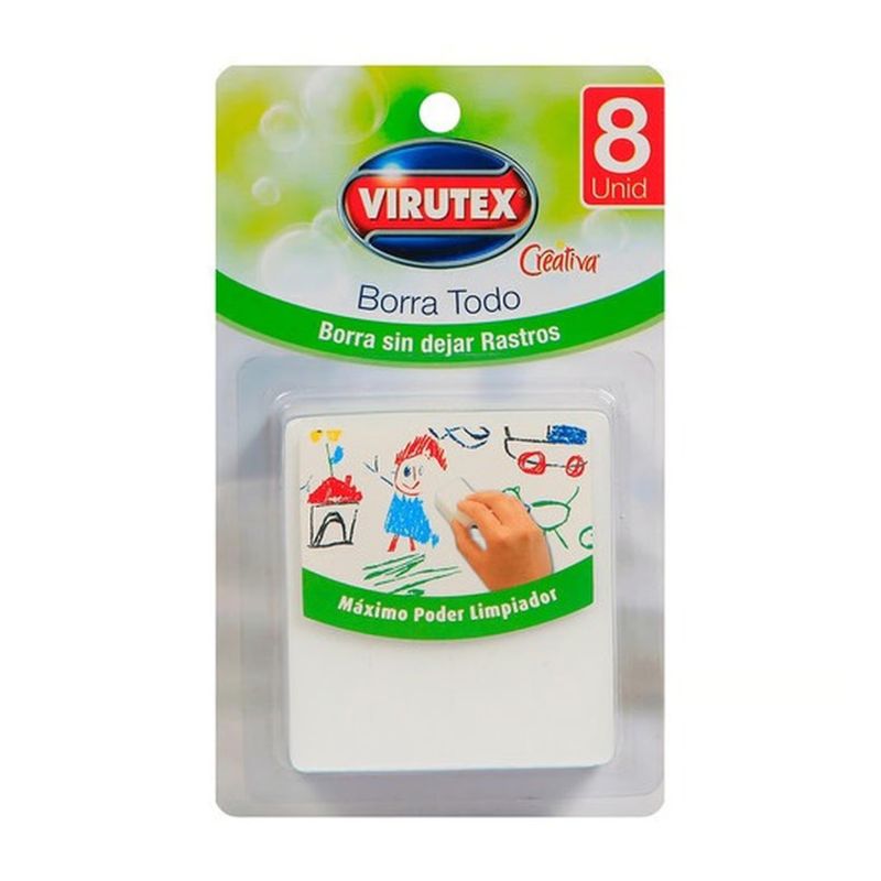 VIRUTEX - Esponja Borra Todocreativa 8uni - VIRUTEX