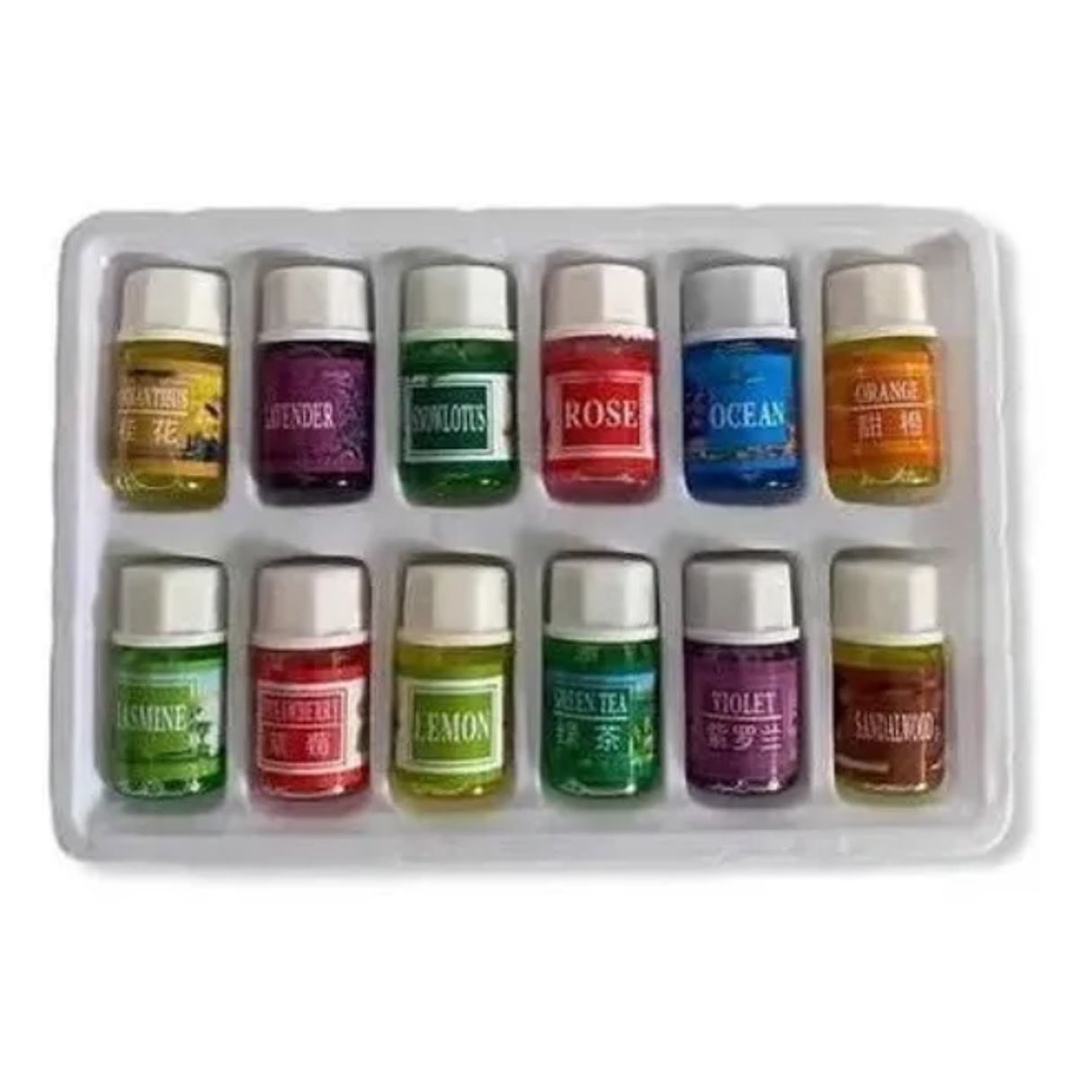 GENERICO - Set De 12 Aceites Esenciales Para Humidificadores De 3ml C/U