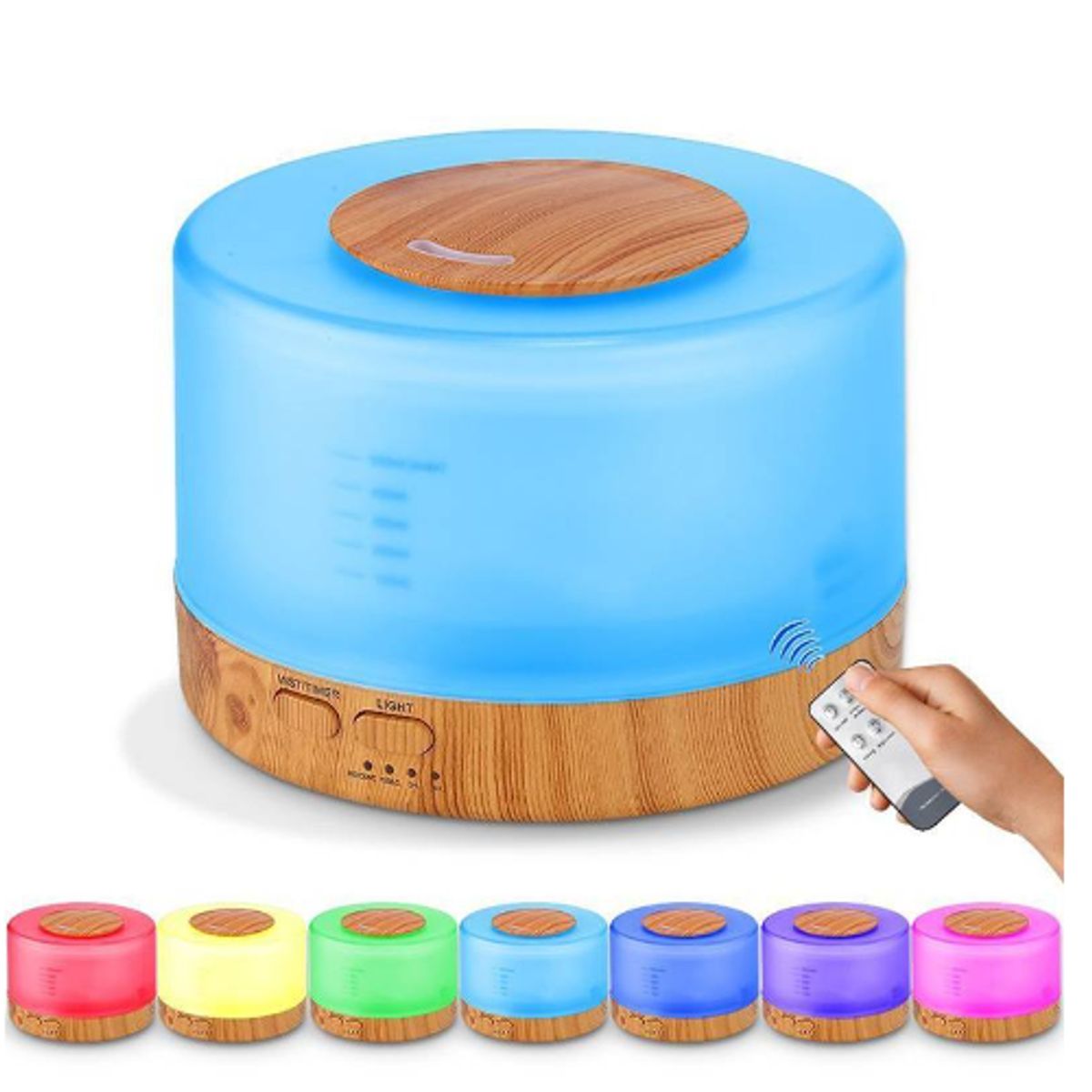 GENERICO - Humidificador Difusor De Aroma Con Luces Led Con Control Remoto