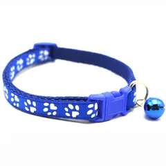 MASCO TODO - Collar Huellita con Cascabel para Gatos Azul Eléctrico