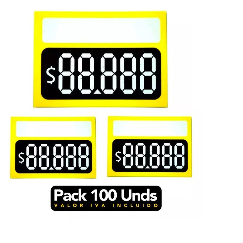 GENERICO - Pack 1000 Etiquetas Cartón Para Negocio, Etiqueta Precios.