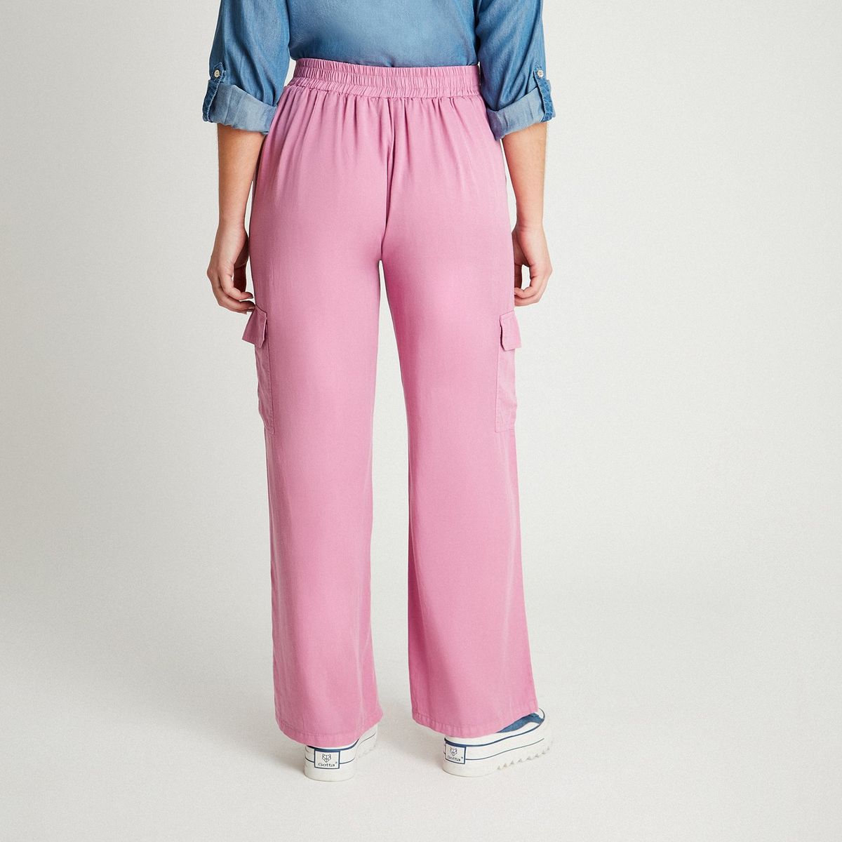 CURVI - Pantalón Sport Lila Palazzo CURVI