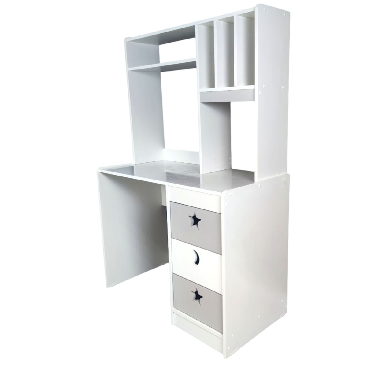 MUEBLES KIDS - escritorio con elevacion BLANCO  GRIS