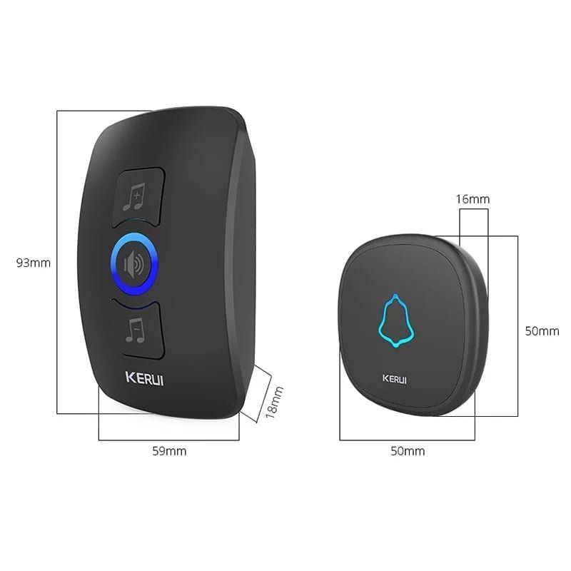 GENERICO - KERUI-Kit de timbre inalámbrico, resistente al agua, 150 m alcance