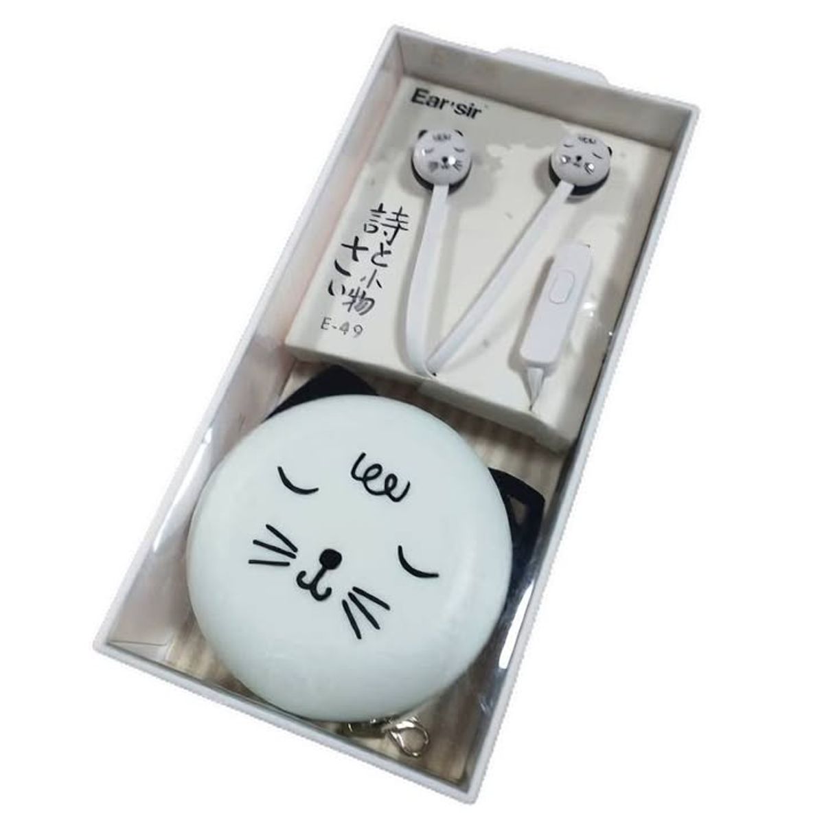 GENERICO - Audifonos Earsir E49 con diseño de gato  carcasa cable conector