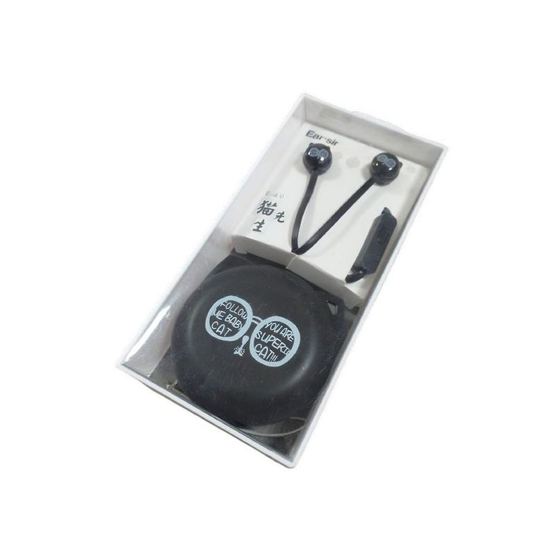 GENERICO - Audifonos Earsir E49 con diseño de gato  carcasa cable conector