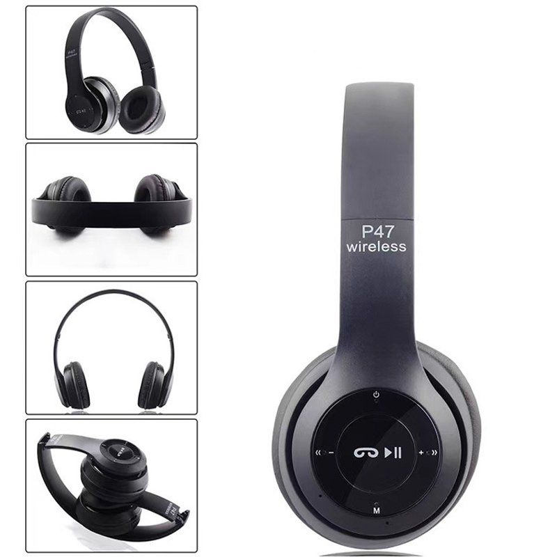 GENERICO - Audifonos inalámbricos P47 bluetooth compatible con tarjetas microSD