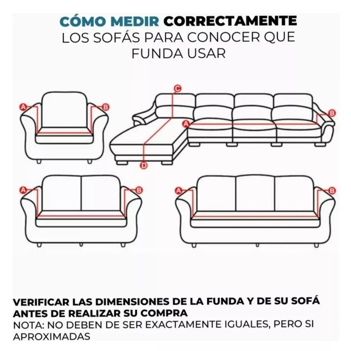 GENERICO - Set de Fundas de Sillones 3+1+1 Cpo Poliéster Textura Rojo TFH10