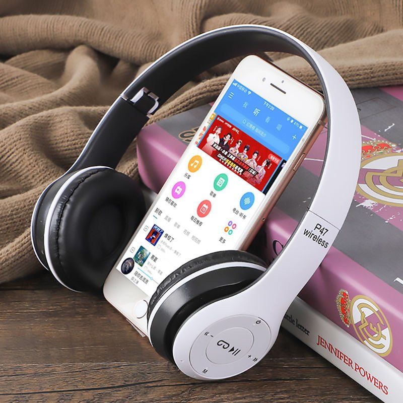 GENERICO - Audifonos inalámbricos P47 bluetooth compatible con tarjetas microSD