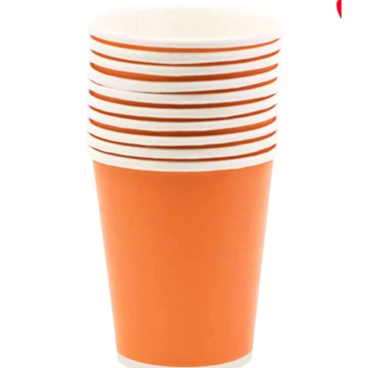 GENERICO - Vaso Carton Naranjo 20 Unidades 87x75x53mm