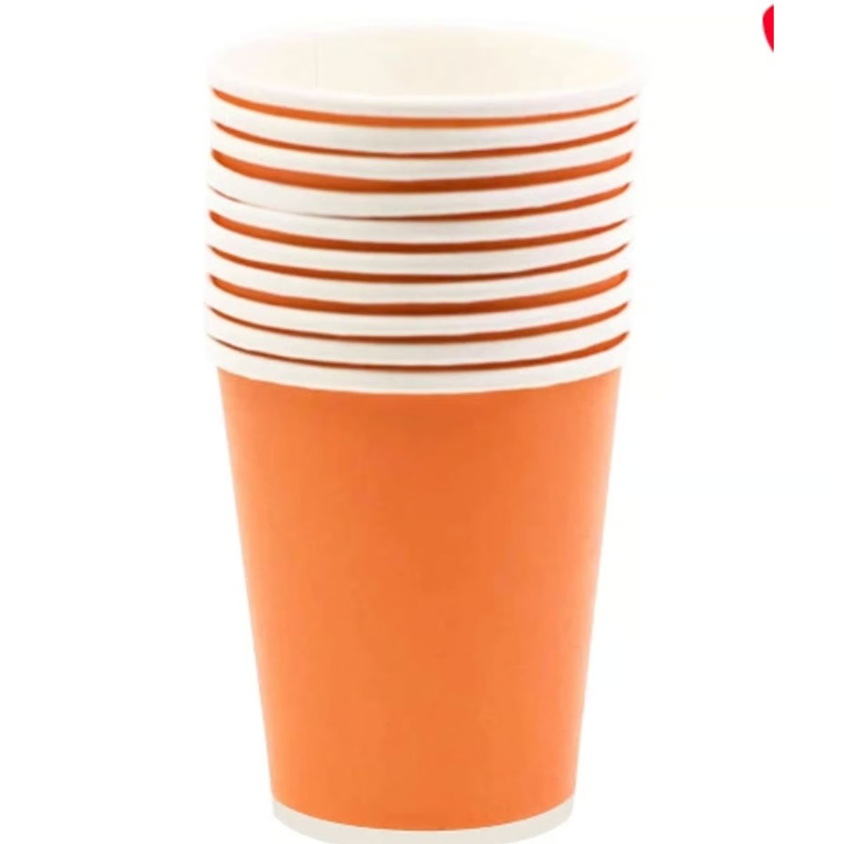 GENERICO - Vaso Carton Naranjo 20 Unidades 87x75x53mm