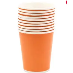 GENERICO - Vaso Carton Naranjo 20 Unidades 87x75x53mm