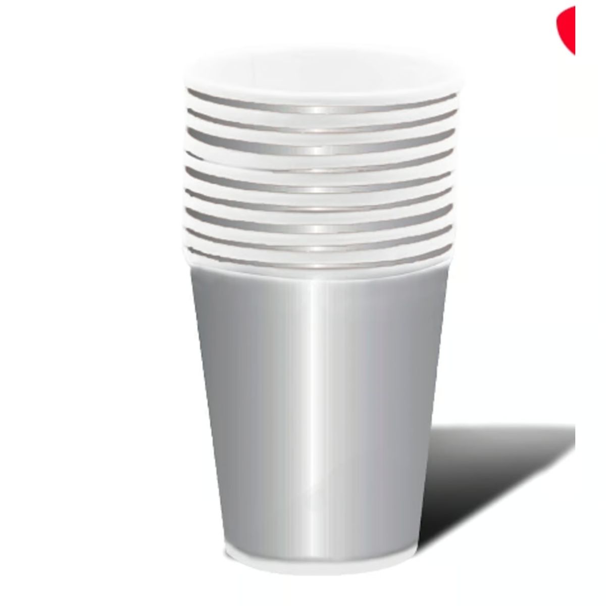 GENERICO - Vaso Carton Plateado 87*75*53 20 Unidades