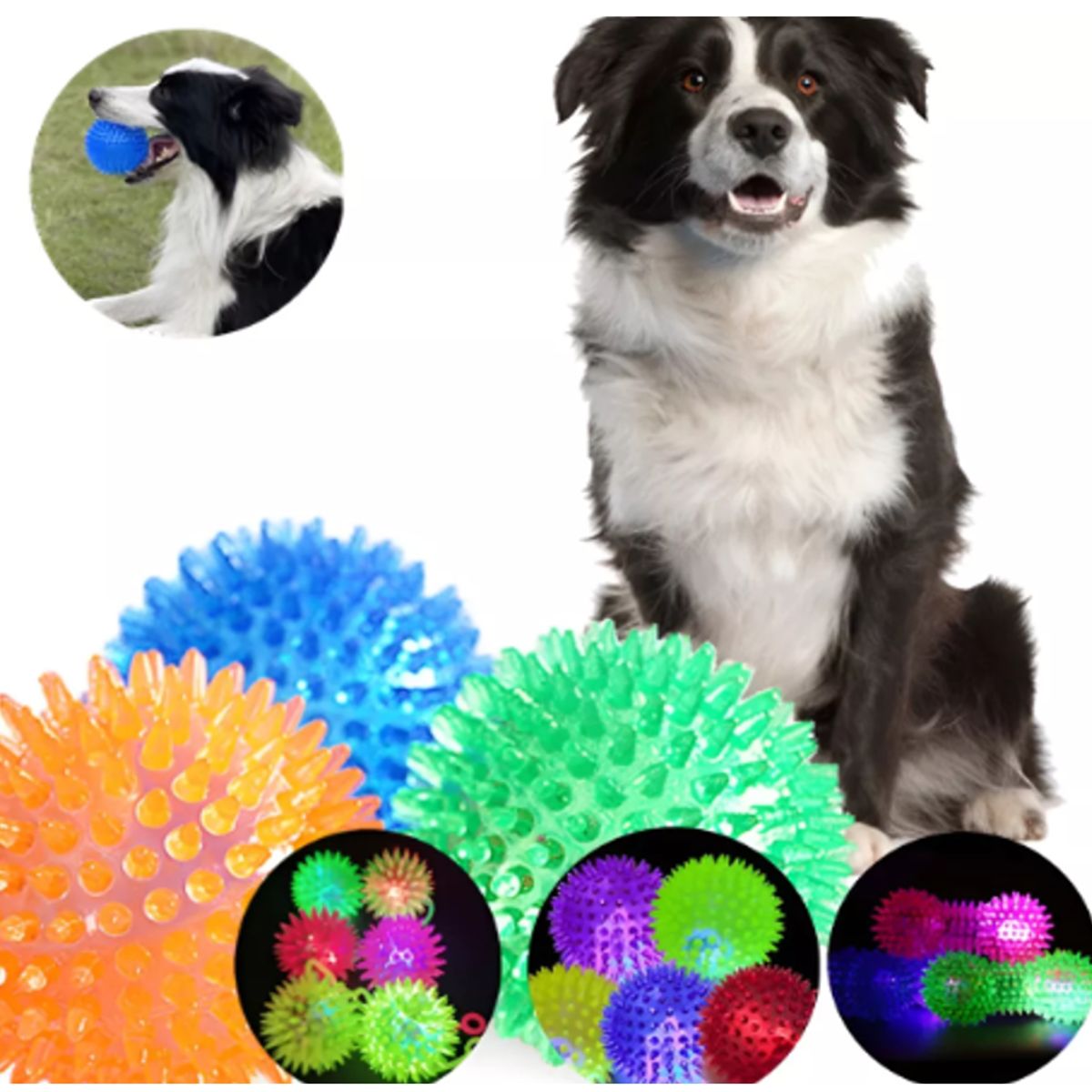 MASCO TODO - Pelota Juguete Luz y Sonido Mascota Perro Interactiva 7cm