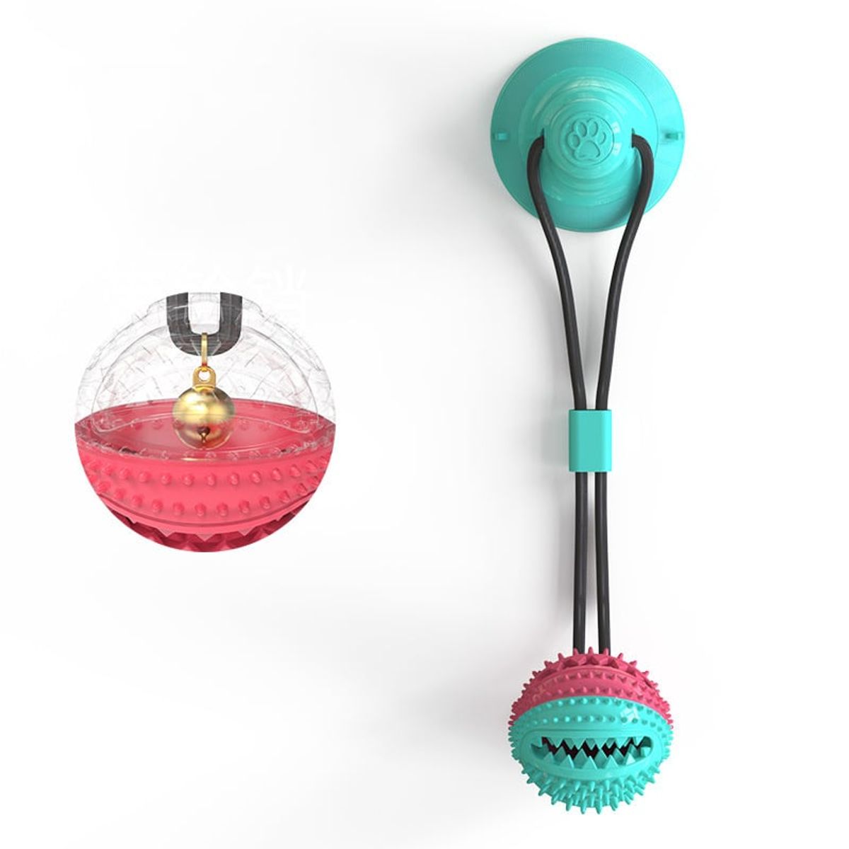 MASCO TODO - Juguete de fuga de Comida Azul Mascotas Perro con Cascabel