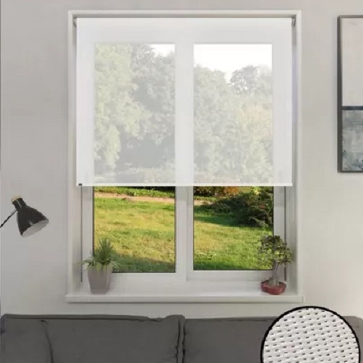 SUNDAY - Cortina Roller Sunscreen Uv Traslúcida Ecofrest 200x240 BLANCO