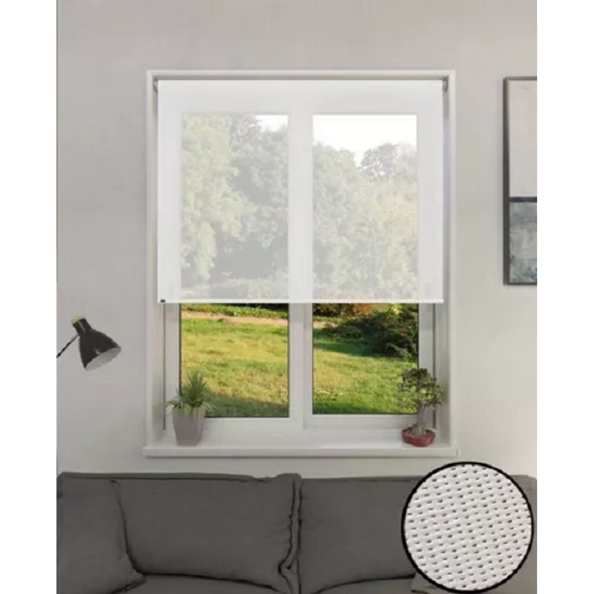 SUNDAY - Cortina Roller Sunscreen Uv Traslúcida Ecofrest 200x240 BLANCO