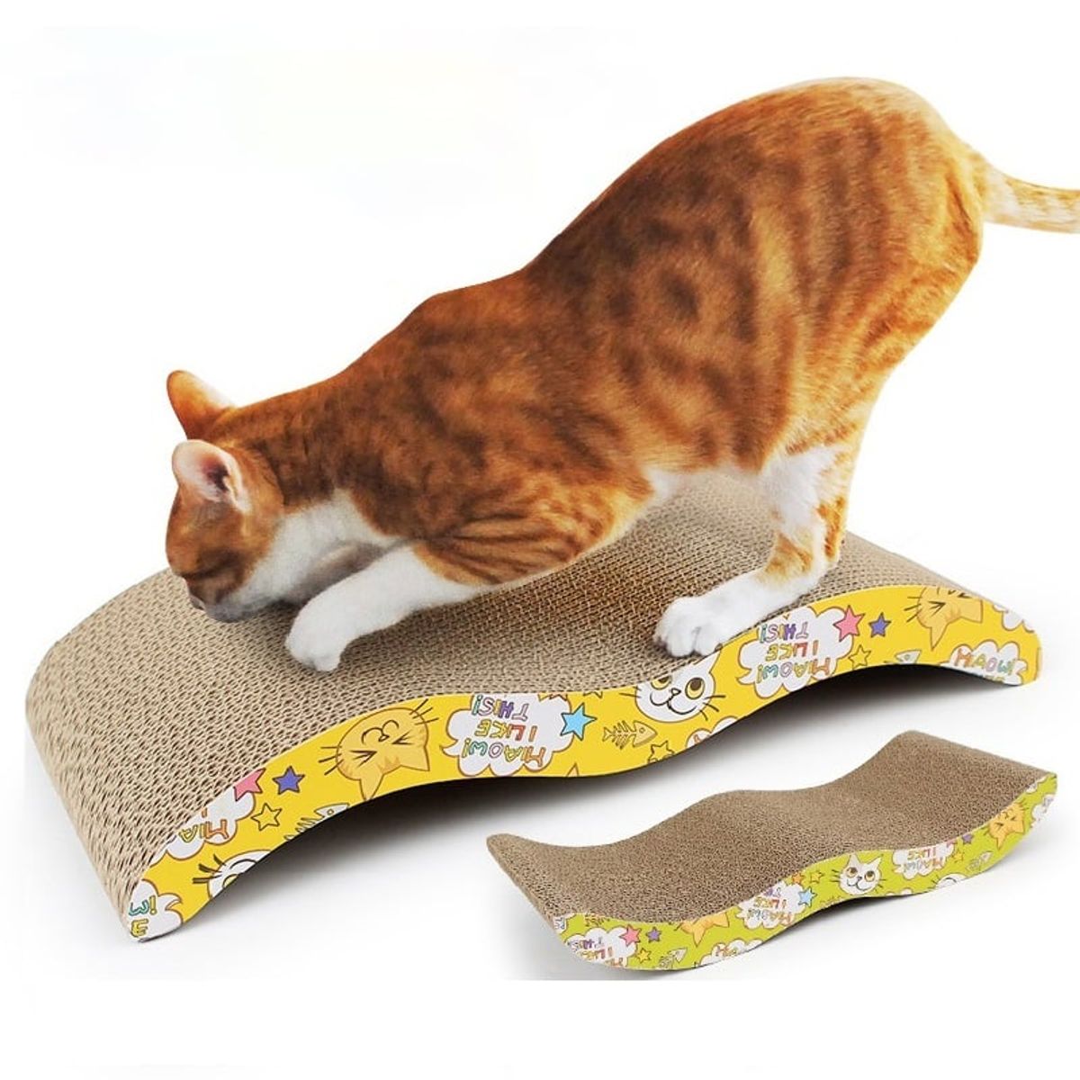 MASCO TODO - Rascador para Gatos de Cartón Corrugado  Catnip Hierba