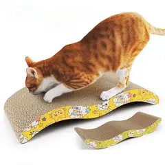 GENERICO - Rascador para Gatos de Cartón Corrugado Catnip Hierba