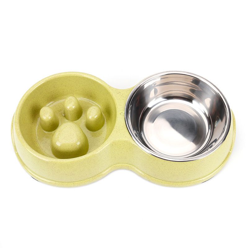 GENERICO - Plato Comida agua Mascotas Anti-ansiedad Perro Gato Verde