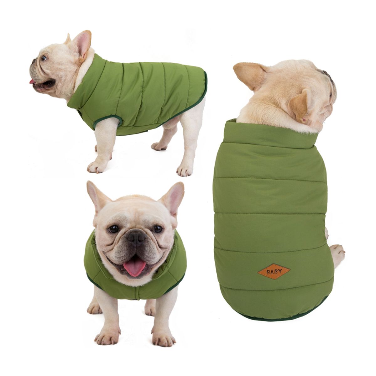 MASCO TODO - Parka Chaqueta Impermeable Perro Talla M Verde