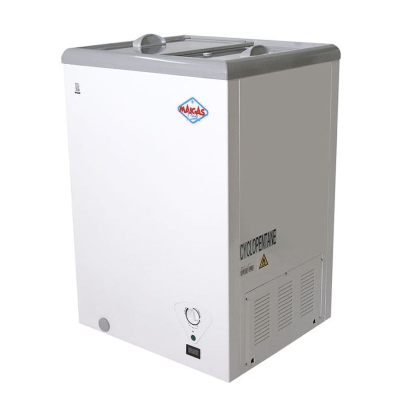 MAIGAS - Congelador Dual Tapa de Vidrio 100 Lts Maigas