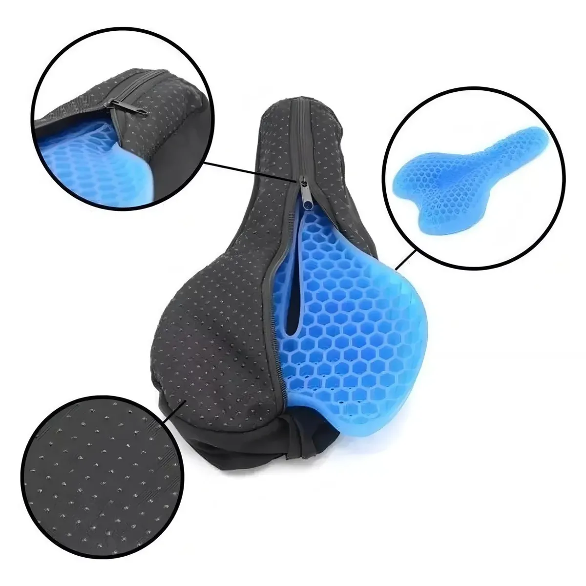 GENERICO - Cobertor Silicona Cubre Asiento Sillín Acolchado Bicicleta
