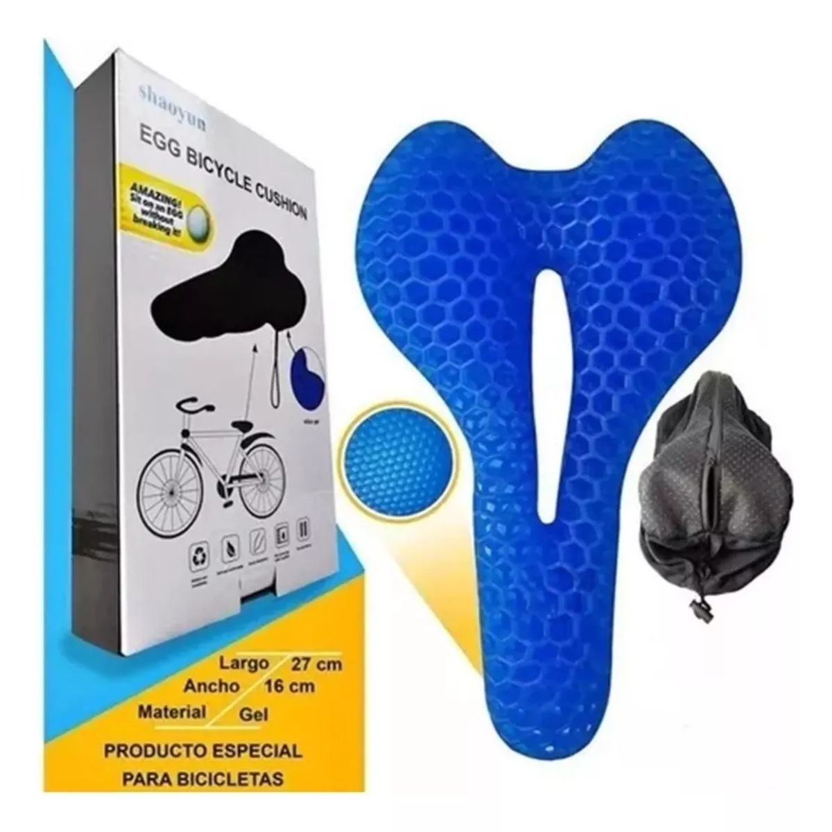GENERICO - Cobertor Silicona Cubre Asiento Sillín Acolchado Bicicleta