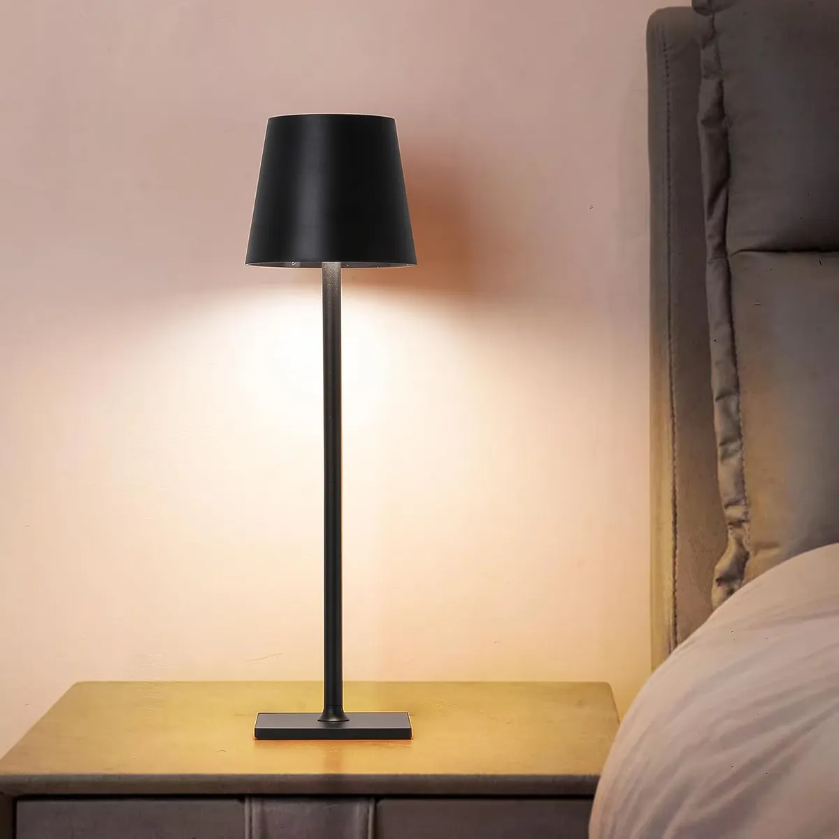 BLUEDREAMER - Lámpara de escritorio LED Lámpara táctil inalámbrica recargable