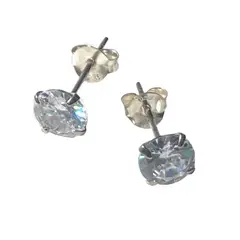 TAETHAI - Aros plata 925 al lóbulo, Circón