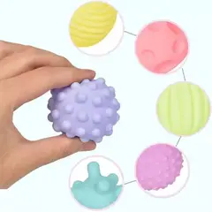 BEBE CONFORT - Juego 6 Pelotas Texturizadas Mordedores Juguetes Para Bebes