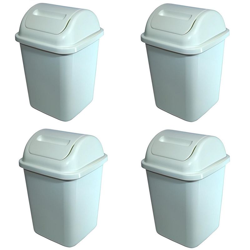 BLOCCARE - Pack 4 Basureros Plásticos De 10 Litros Basurero Para Baño