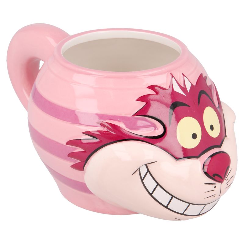 DISNEY - Tazon Ceramica 3D Gato Cheshire Alicia en el Pais de las Maravilla 320 ml