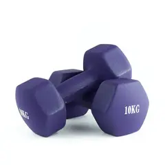 AK SPORT - Pack mancuerna hexagonal 10 KG Azul vinílica PA-J0