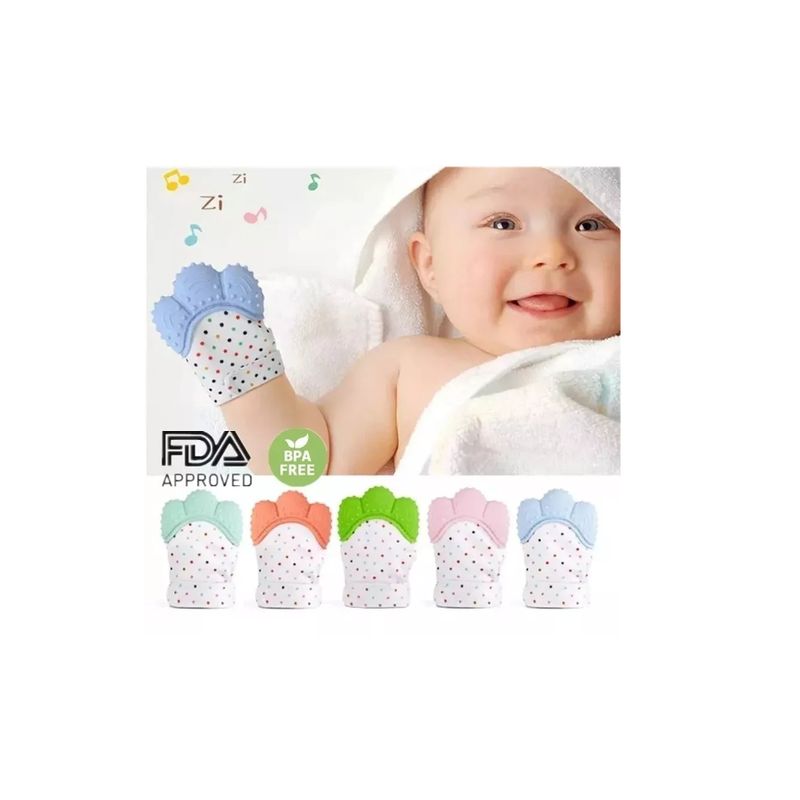 GENERICO - Guantes De Silicona Para Dentición Para Bebé-VERDE