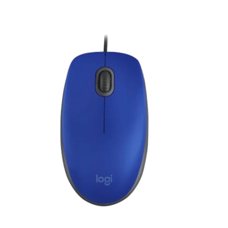 LOGITECH - Mouse Logitech M110 Silent con cable azul