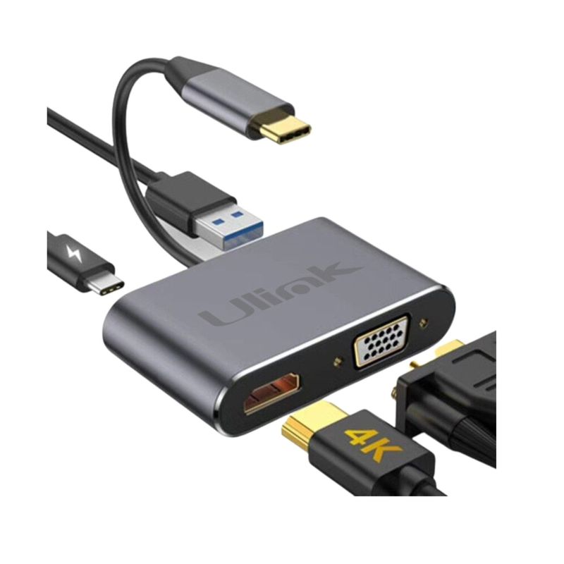 ULINK - Adaptador Multipuerto Usb C 3.0 4 en 1 Ulink Alta Calidad