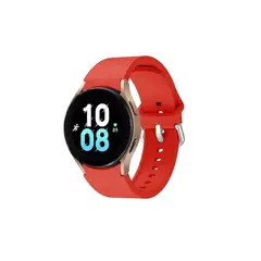 GENERICO - Correa De Silicona Para Galaxy Watch 4 /5/5pro 40 44 42 46mm-ROJO