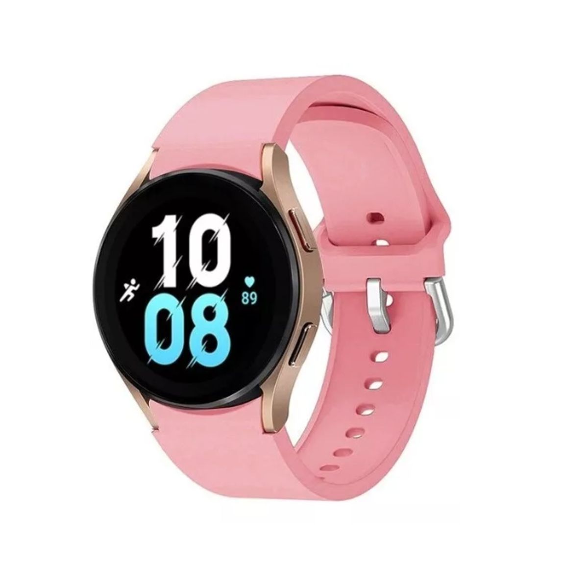 GENERICO - Correa De Silicona Para Galaxy Watch 4 /5/5pro 40 44 42 46mm-ROSA