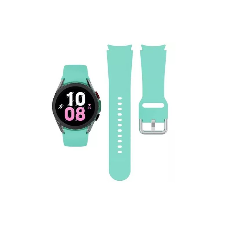 GENERICO - Correa De Silicona Para Galaxy Watch 4 /5/5pro 40 44 42 46mm-TURQUESA