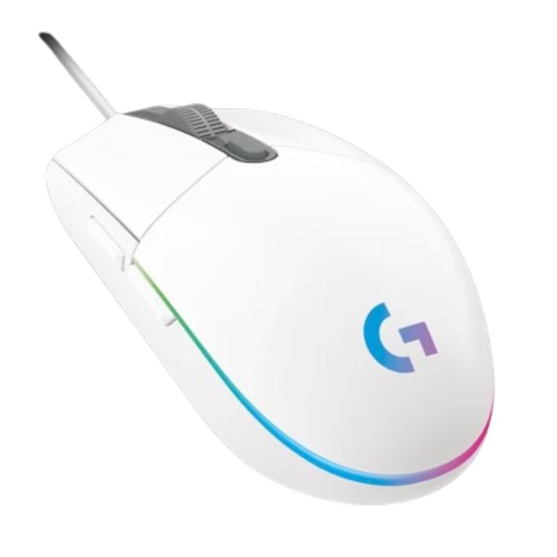 LOGITECH - Mouse Gamer Logitech G203 Lightsync 8000dpi 6 botones blanco