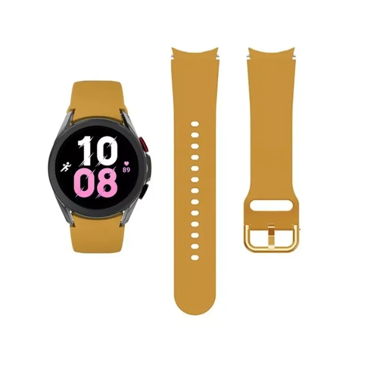 GENERICO - Correa De Silicona Para Galaxy Watch 4 /5/5pro 40 44 42 46mm-OCRE