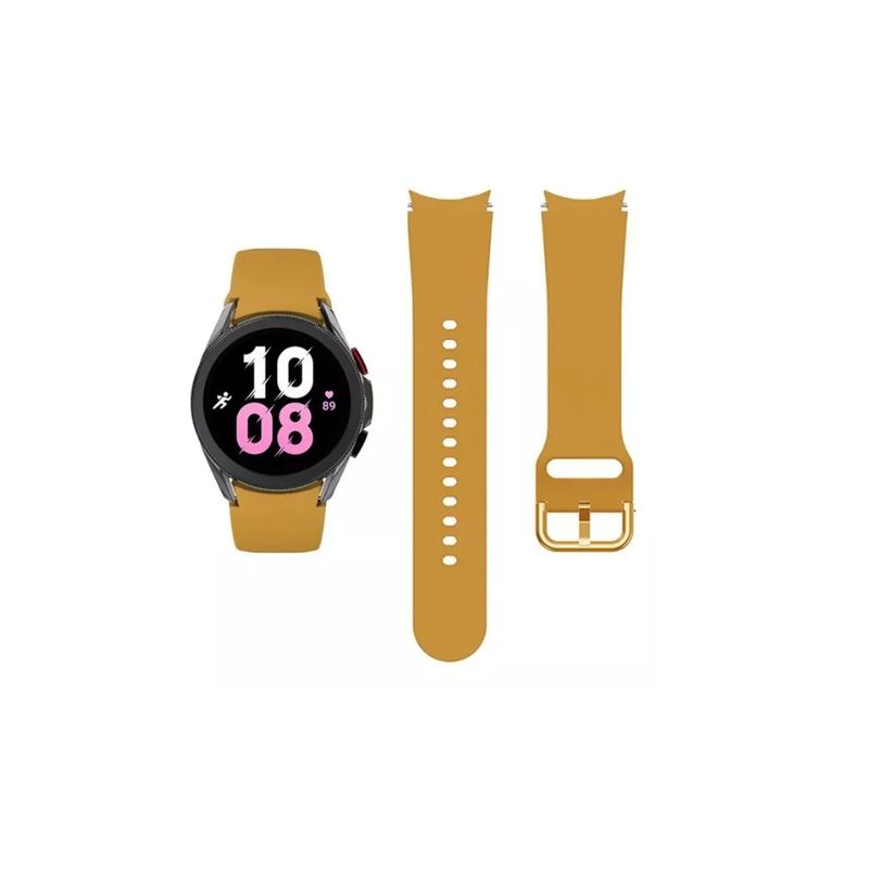 GENERICO - Correa De Silicona Para Galaxy Watch 4 /5/5pro 40 44 42 46mm-OCRE
