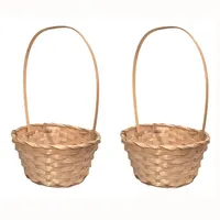 Cestas de bambú con asa.