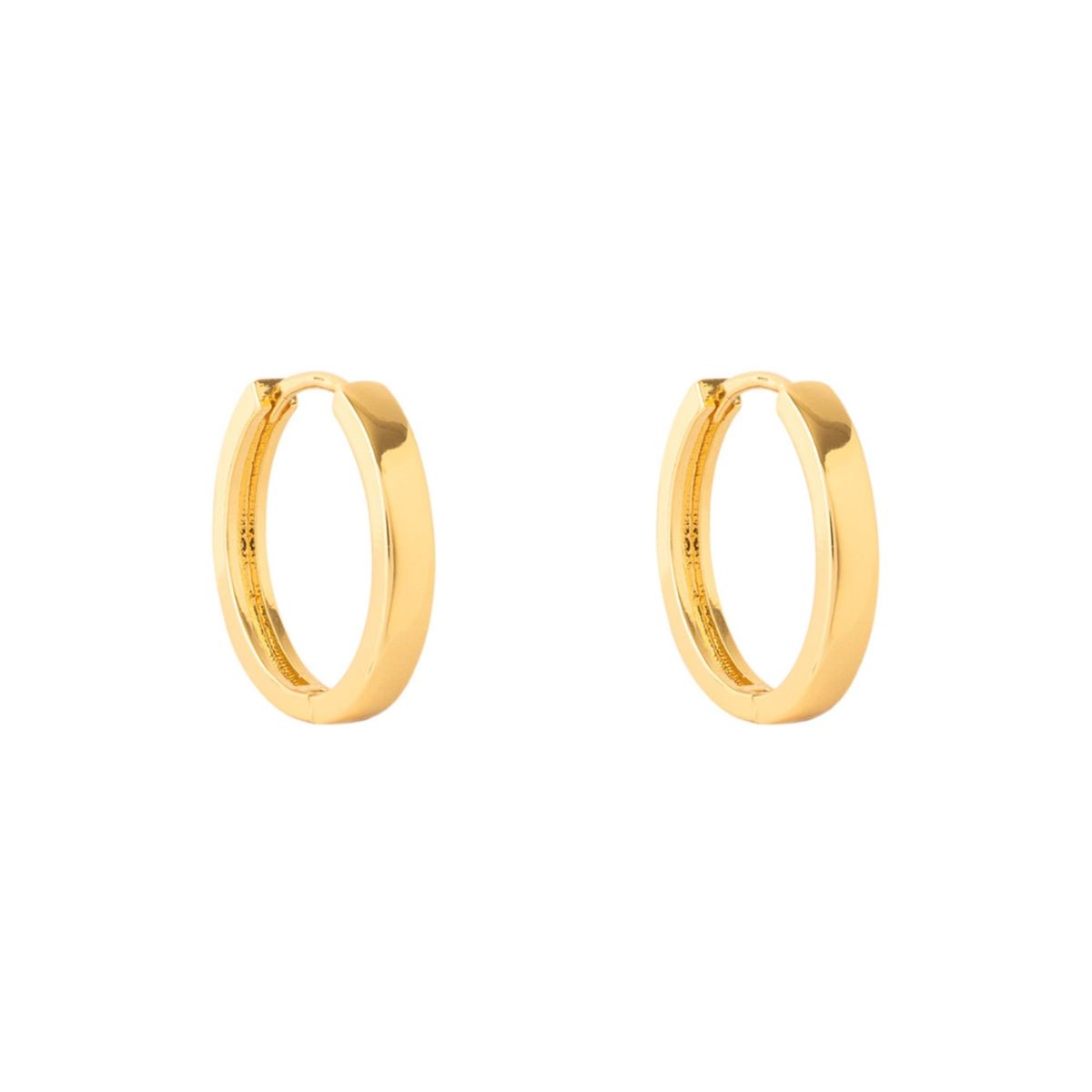 BOAZ JOYAS - ARGOLLAS LISAS 20MM BAÑADAS EN ORO
