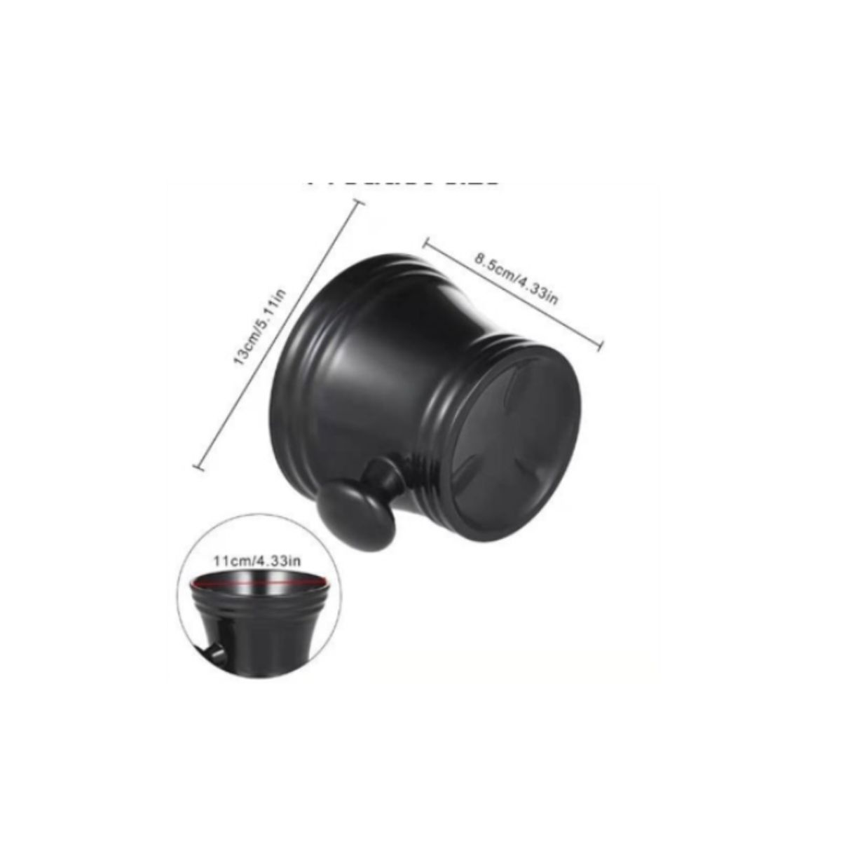 GENERICO - Negro Maxcare® Tazon De Plás tico Para Jabon Crema De Afeitar L5065